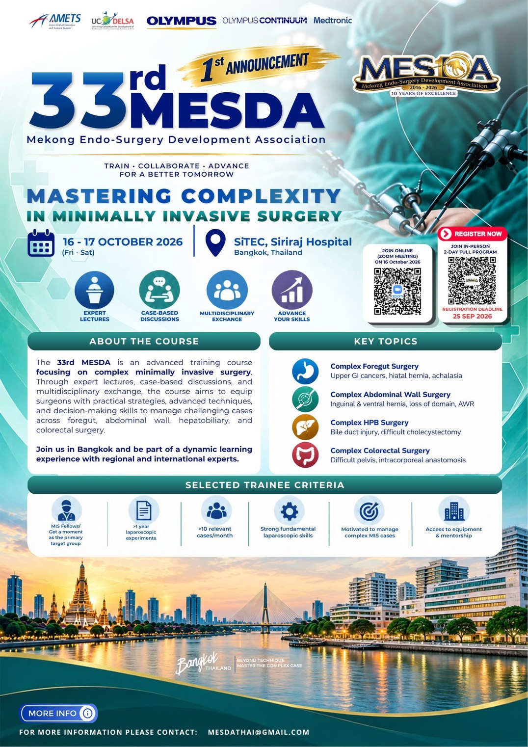 33rd MESDA Mekong Endo-Surgery Development Association